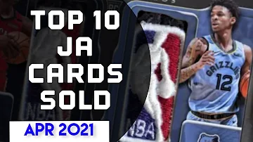 JA MORANT - Top 10 Basketball Cards Sold - April 2021