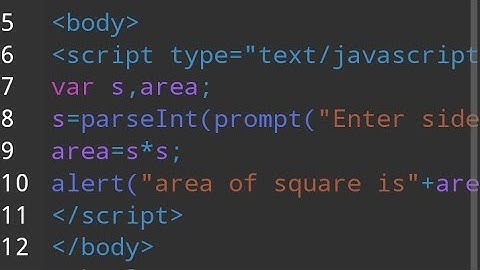 Calculate Area of Square in JavaScript | Area of Square in JavaScript Android Mobile  anWriter App