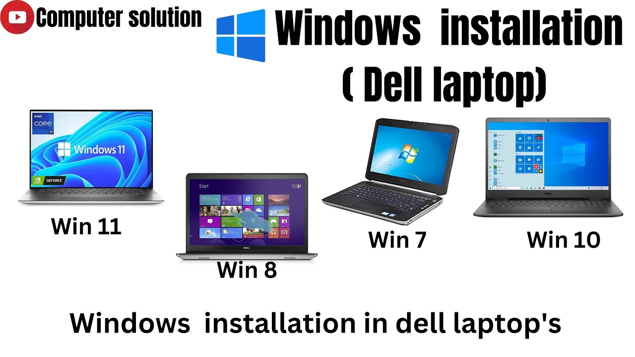 How To Install Win 10 8 7 11 In Dell Laptop