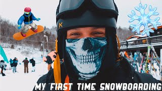 My First Time SnowBoarding!!! (Boone, NC)