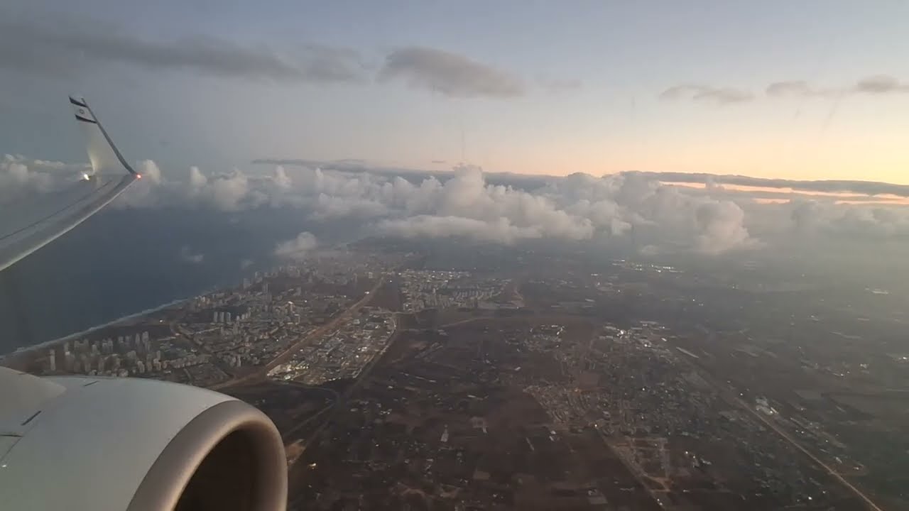 Landing in Tel-Aviv (Israel 🇮🇱) on an EL AL B737-900ER aircraft at sunrise