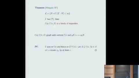 High Dimensional Expanders and Ramanujan Complexes - Alex Lubotzky