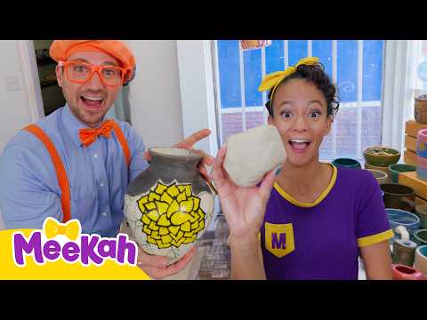 Meekah Makes a Clay Sculpture! 🎨👐 Get Messy & Creative with Blippi! | Meekah Moves