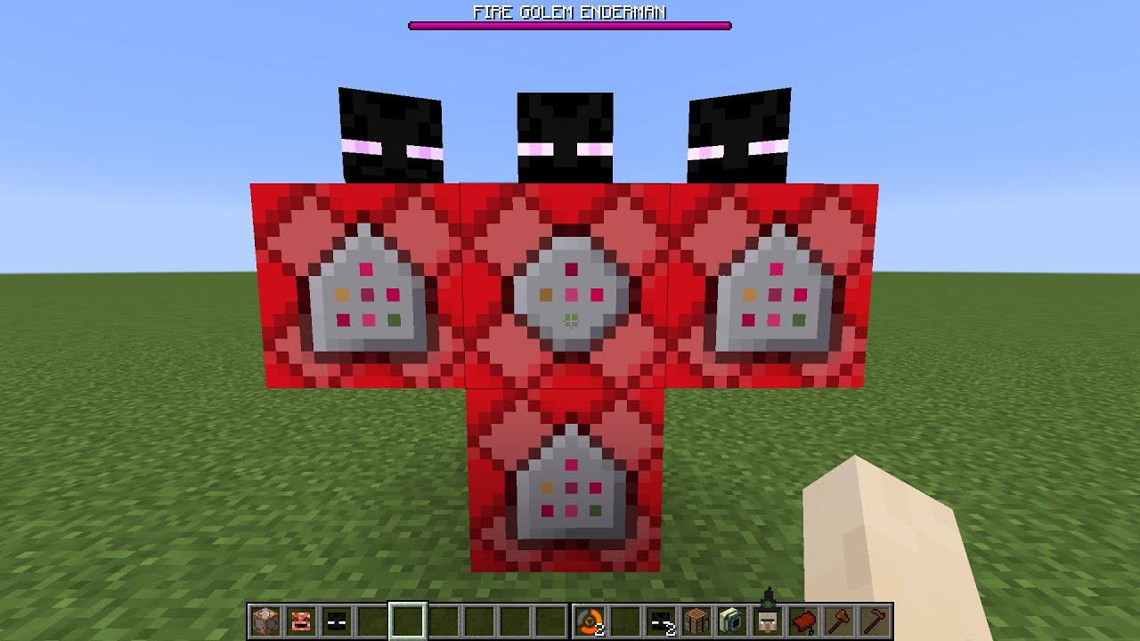 what if you create a FIRE GOLEM ENDERMAN in MINECRAFT (part 113) - YouTube