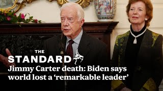 Biden says the US and the world lost a 'remarkable leader' with Jimmy Carter's death