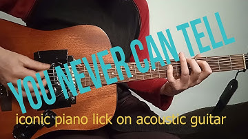 🎸You Never Can Tell by Chuck Berry. How to play iconic piano lick on acoustic guitar.
