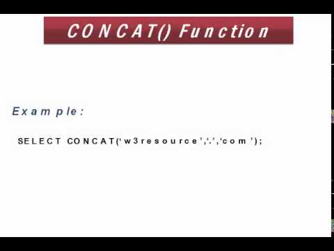 mysql concat function