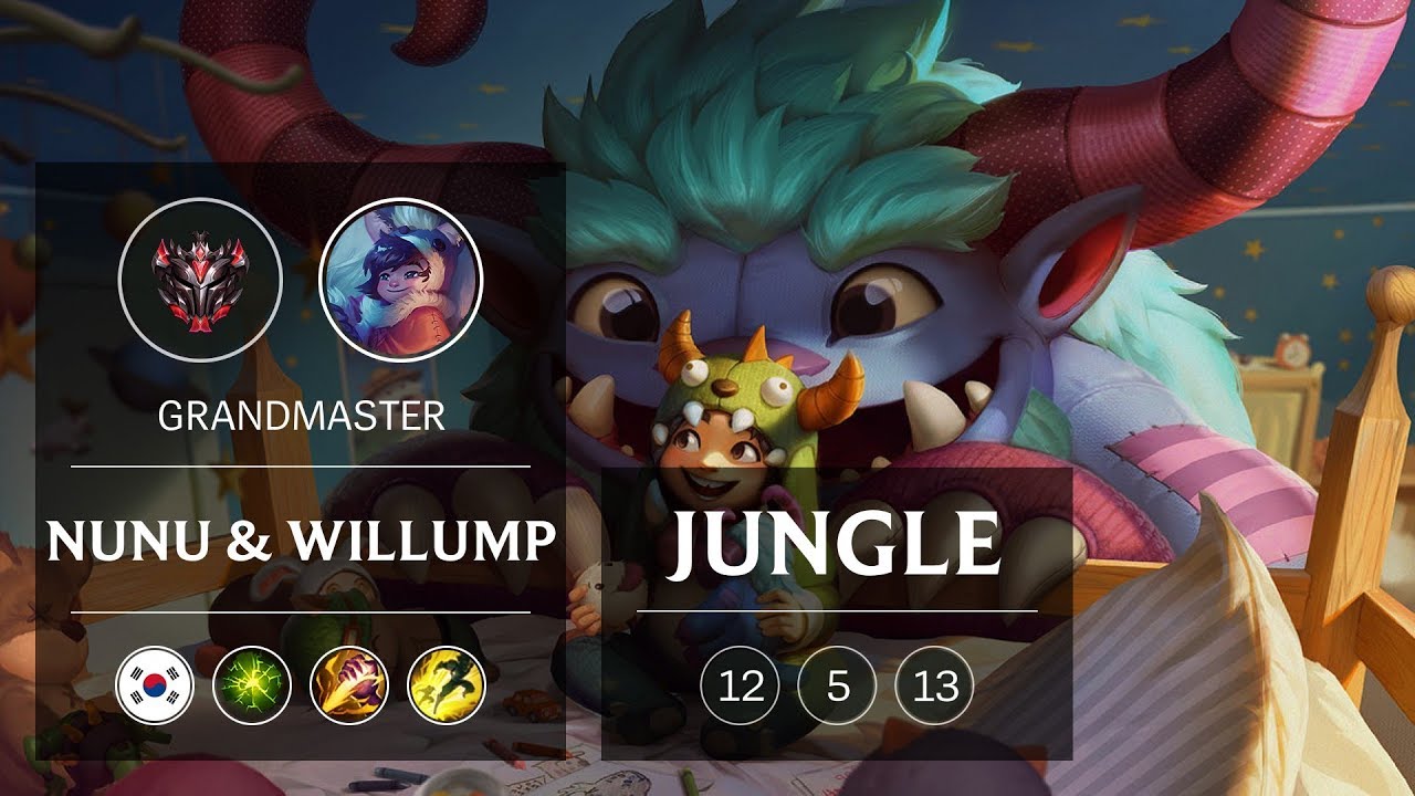 Nunu \u0026 Willump Jungle vs Elise - KR Grandmaster Patch 9.4, image size:1280x720