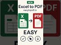 How to Convert  Excel to PDF from Online #exceltopdf #excel #pdf