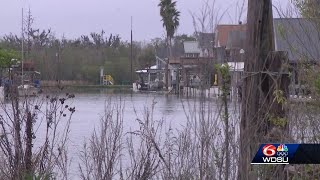 Barataria waterways full of debris from hurricane Ida