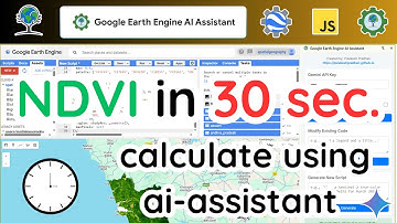 NDVI  in 30 sec. using Google Earth Engine AI Assistant