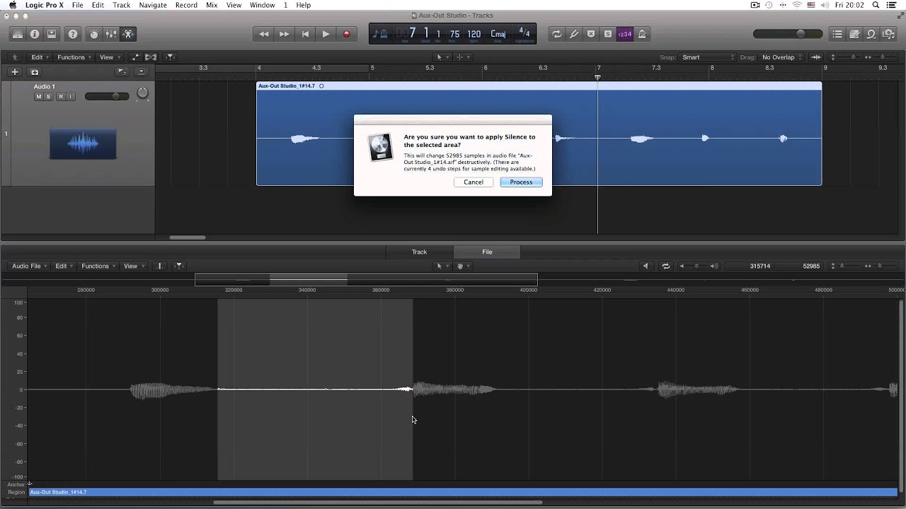 Logic Pro X Edit Audio,Region(แก้ไขไฟล์ Audio การตัดต่อ Region