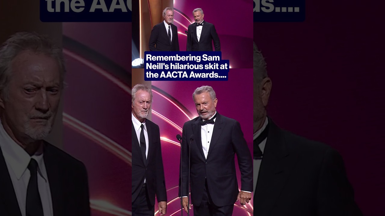 Remembering Sam Neill's hilarious skit at the AACTA Awards.... #shorts