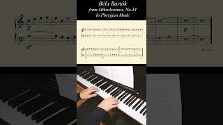 Discover the Enchanting World of Bela Bartók: In Phrygian Mode No.34 from Mikrokosmos #shorts