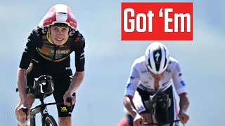 Jonas Vingegaard CHASES DOWN Suffering Remco Evenepoel In Tour de France 2025 Stage 13 Time Trial
