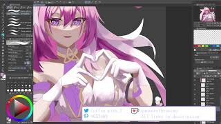 Drawing the pretty Elysia today / !discord / sound OFF