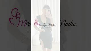 Vestido Curto Com Fenda Decote Em V Elegante Mira Luxo