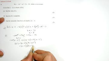 Edexcel C2 2014R Q4 Factor Theorem
