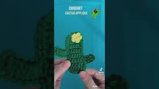 Crochet Cactus Applique