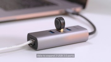 Baseus Enjoyment Series Type-C to 3xUSB3.0 + RJ45 Ethernet Port HUB Adapter