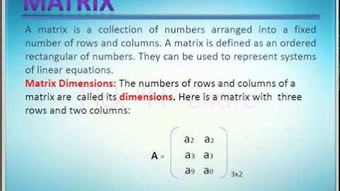 Computer graphics Matrix
