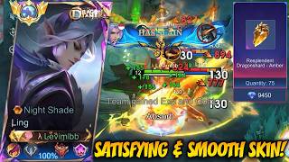 LING NIGHT SHADE GOLDEN FLASH SATISFYING & SMOOTH ULTIMATE COMBO! LING BEST BUILD & EMBLEM 2026!!