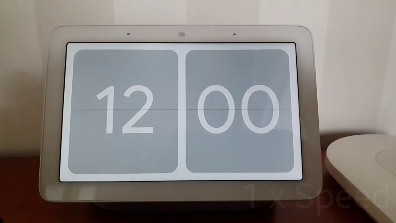 Google Home Hub Flip Clock animation Slow-mo