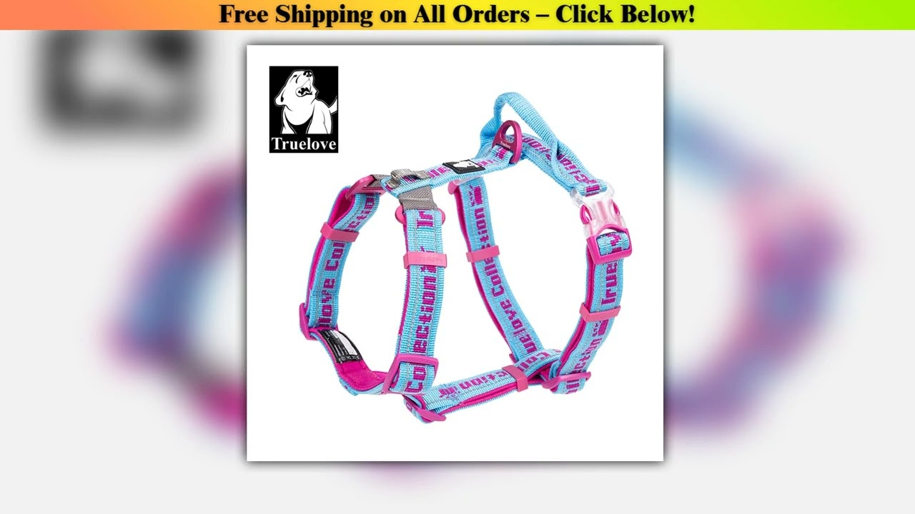 Truelove Pet Harness No Pull Tactical Service Pet Lift Breathable Mesh Reflective Sport Padded Dog