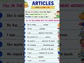 ✨Easy Articles worksheet Grade3-5📚#trending Articles worksheet#english grammar#education #learning👧