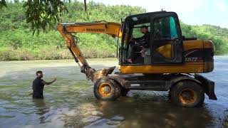 Fishing Technology Wild Fishing Use Large Excavator Catch Many Of Fish