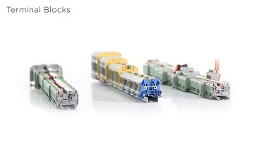 Overview of Din Rail terminal blocks for different connection  from Switchlab