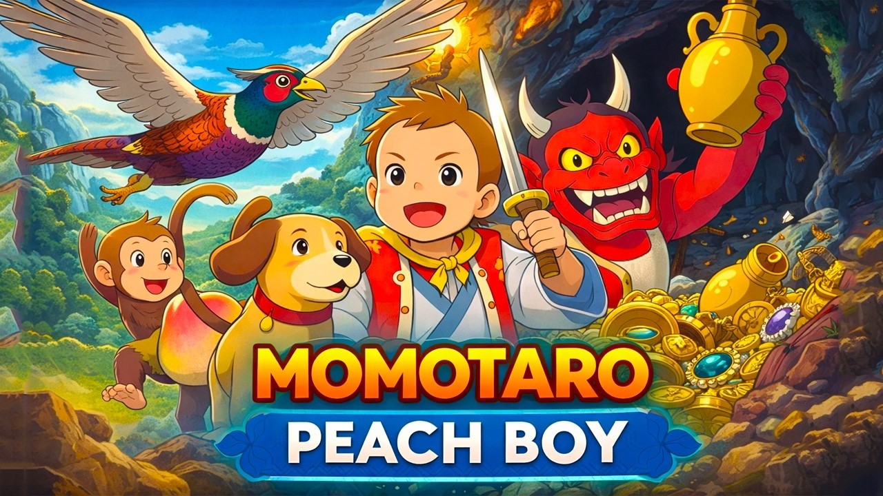Momotaro Peach Boy | Relaxing Bedtime Animation Story