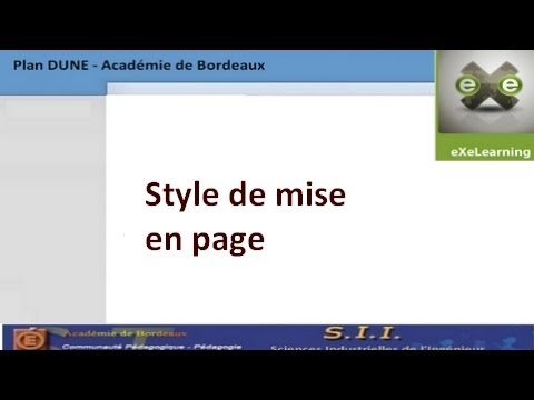 eXeLearning : style de mise en page