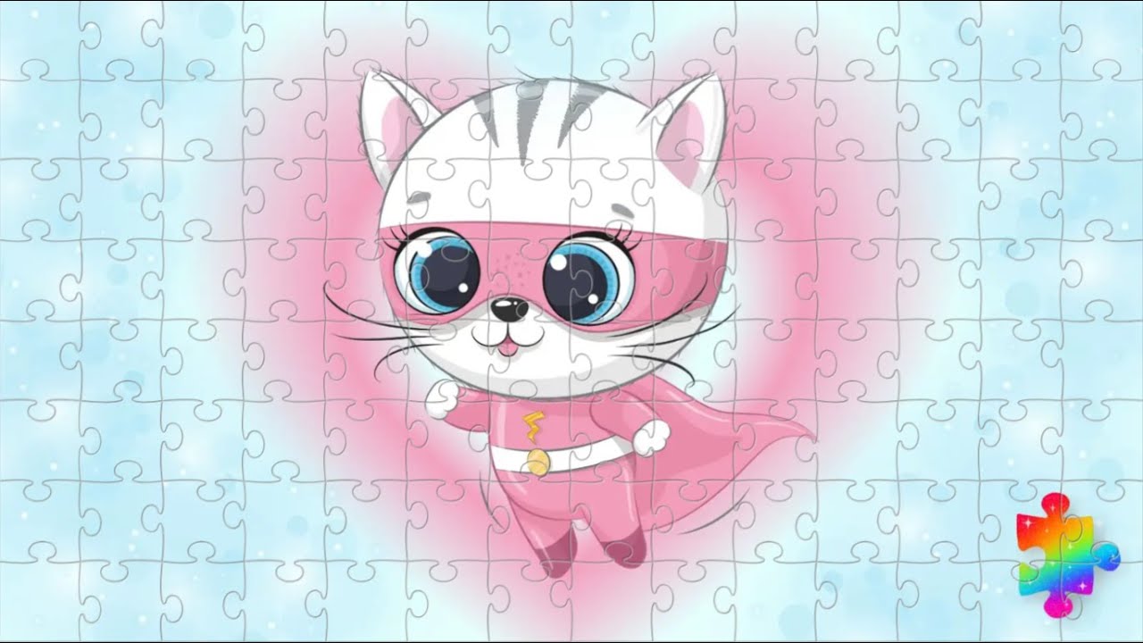 Super Kitty - Jigsaw Puzzles for Kids - Puzzle Planet - YouTube - Engaging Inactive Kitty Puzzle
