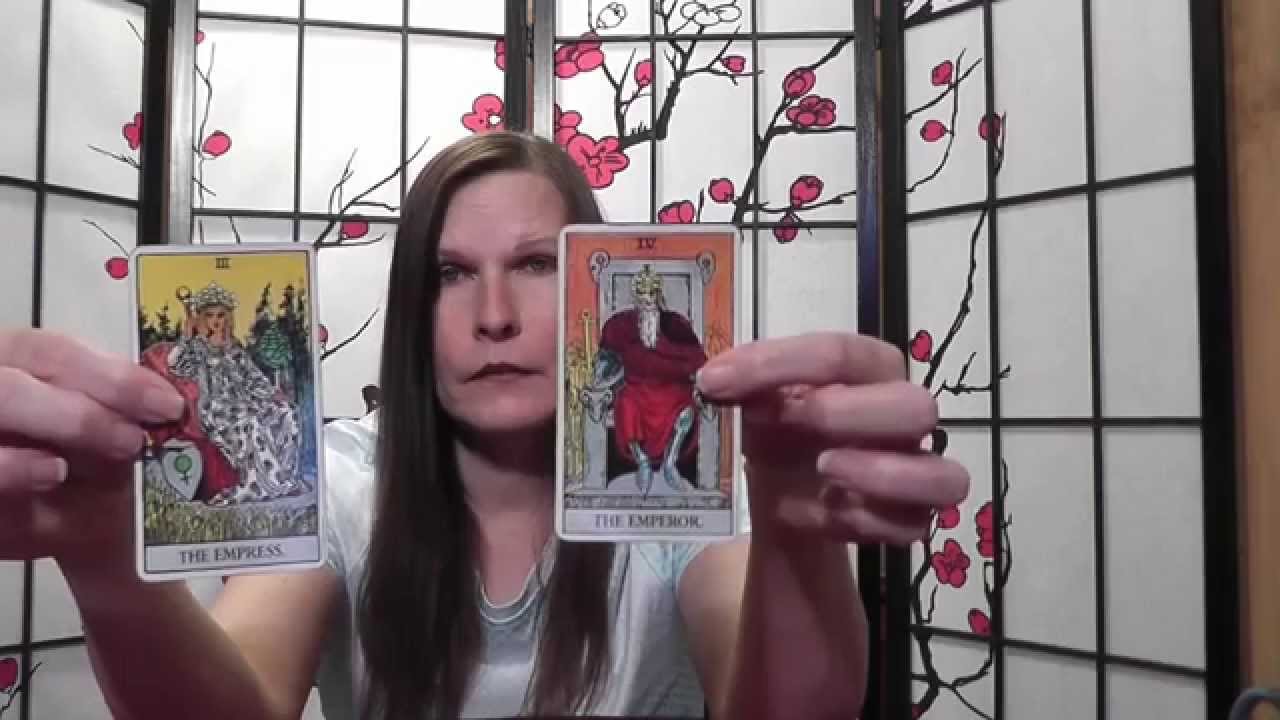 Tarot card lessons made easy, highlighting The Emperor & Empress YouTube