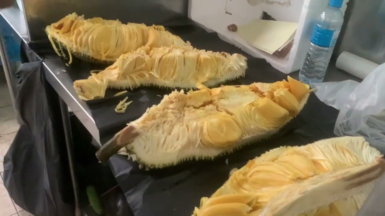 Proses kupas nangka madu versi manual #kupasnangka #nangkamadu 