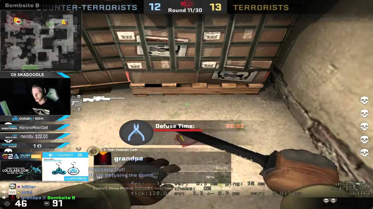 Skadoodle amazing AWP play