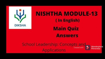 NISTHA MODULE-13 QUIZ ANSWERS in English #nistha# vijaydeepak yt