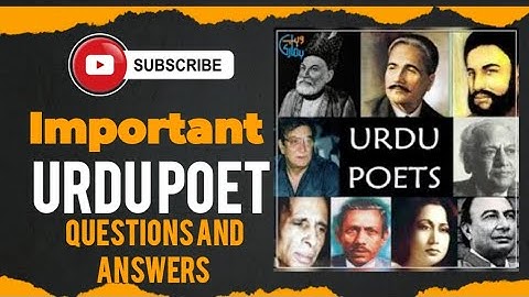 Wb primary tet 2022 ll URDU  poets  Important questions and answers ll urdu one liner