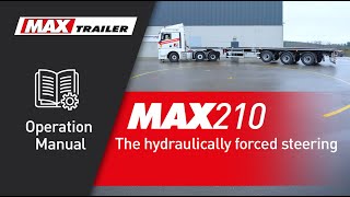 MAX210 operation manual: The hydraulically forced steering
