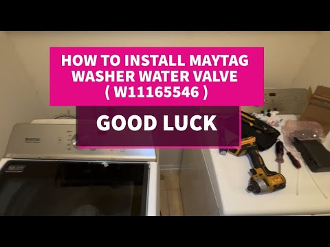 HOW TO INSTALL MAYTAG WASHER WATER VALVE ( W11165546 ) - YouTube