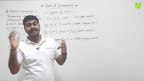 UNIT & DIMENSIONS | L- 1 | PHYSICS | IJSO