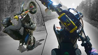 Stuntriding practice session with constructive commentary | Honda CRF450X Supermoto