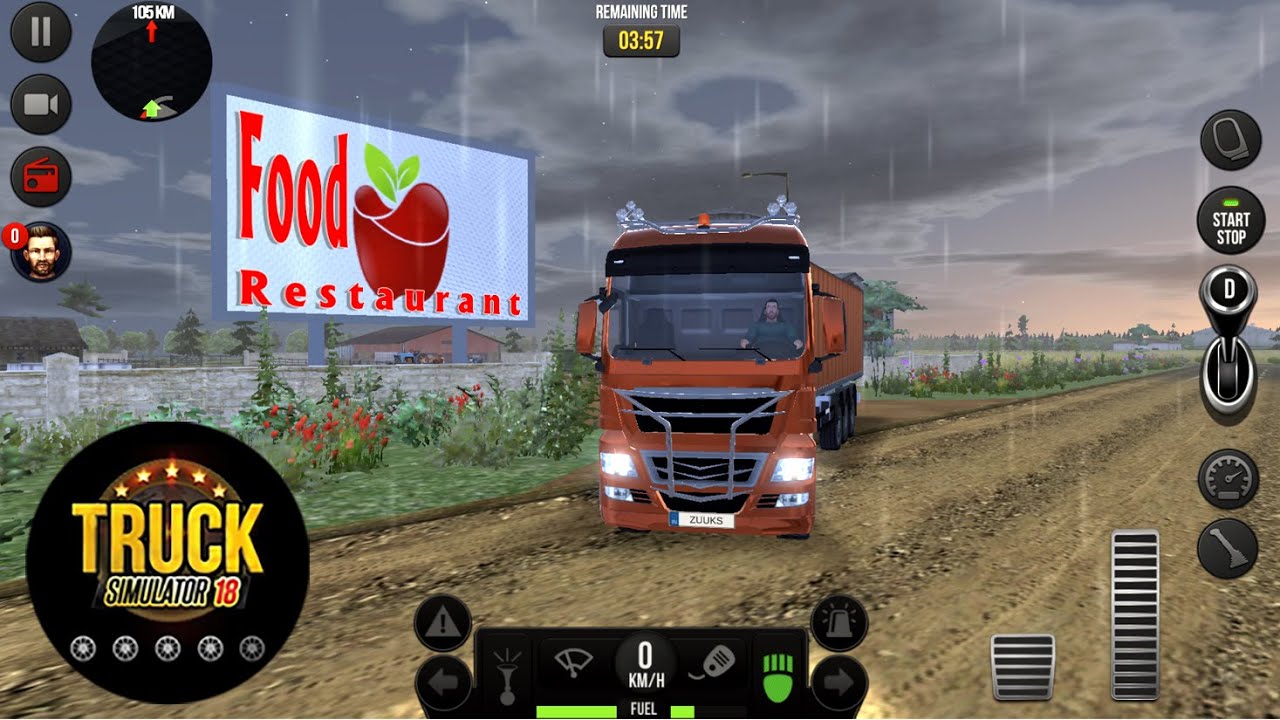 Truck Simulator 2018 Europe Level 13 FOOD RESTAURANT Completed FHD iOS Gameplay