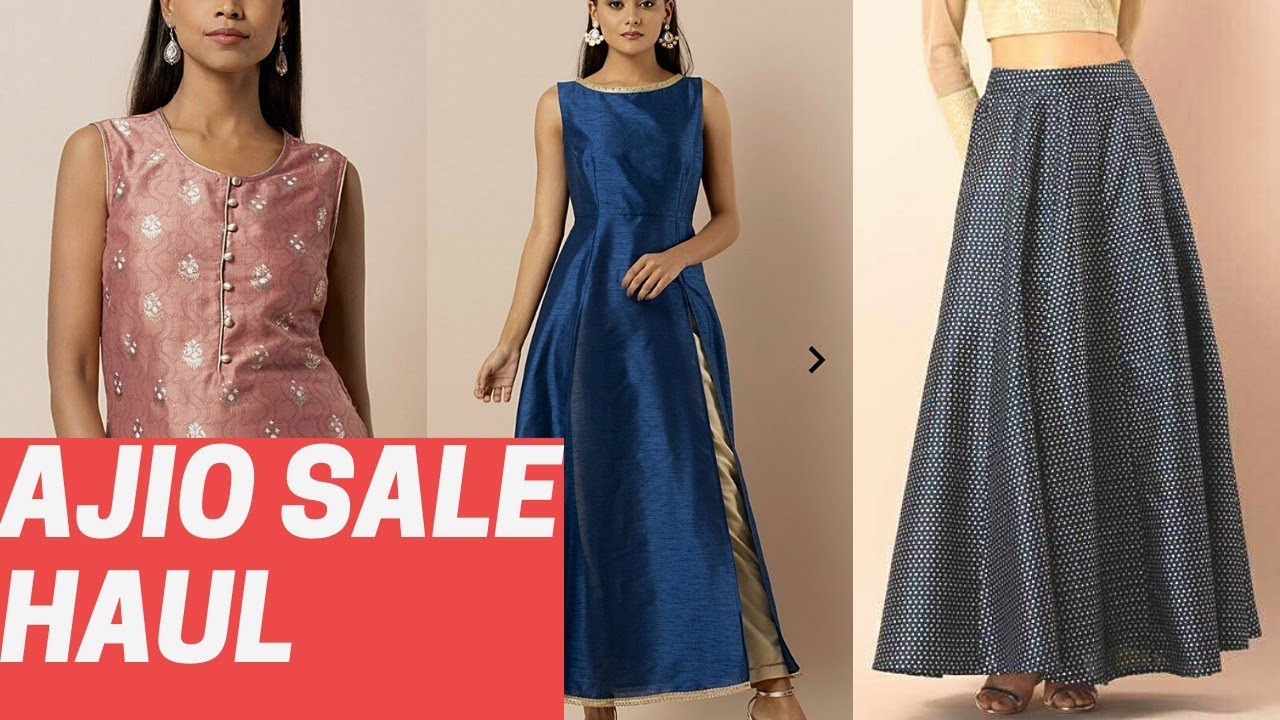 AJIO Indya brand huge discount Best Designer partywear kurta / Gown / Skirt haul | Part - 2