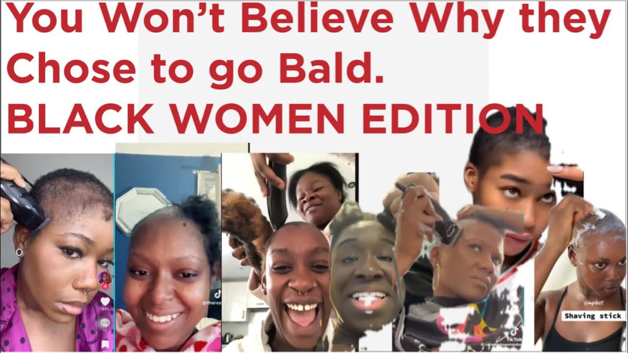 Сейчас густые волосы, а через минуту их уже нет || Чернокожие женщины в тренде, лысина — это смел...