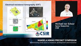 In-mine electrical resistance tomography - Dr Michael van Schoor, CSIR principal geologist