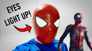 How to: SpiderMan mask with LED Eyes!  DIY Iron Spider No Way Home