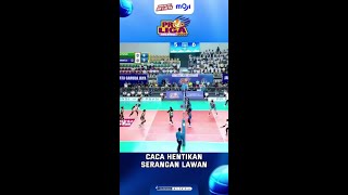 Block pertahanan dari Caca 👀👏