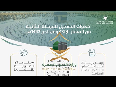  2021 خطوات المرحلة الثانية من التسجيل في المسار الإلكتروني ل حج1442ه    